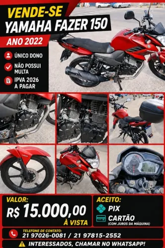 Yamaha Fazer 150 2022 - Unico dono