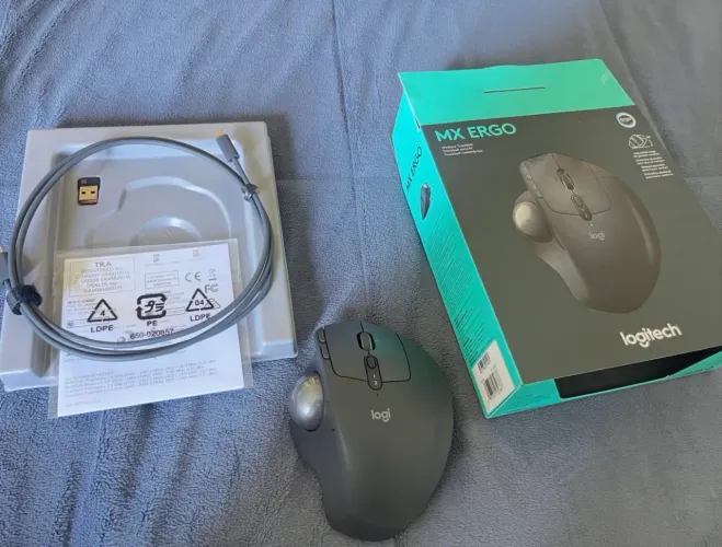 Mouse sem fio Logitech Trackball MX Ergo