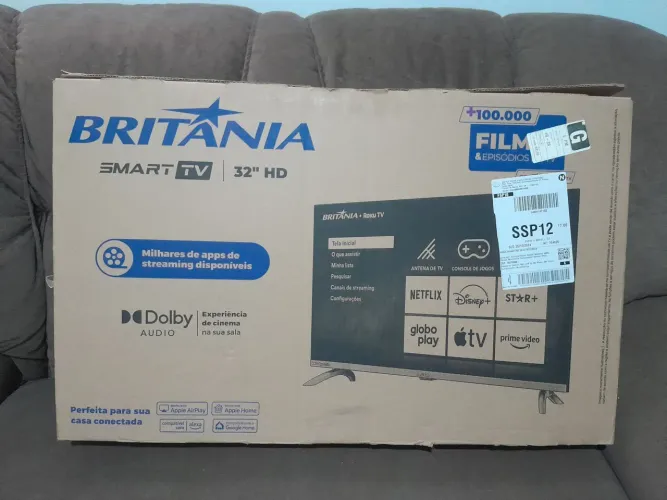 Vendo Tv Britânia com a tela trincada