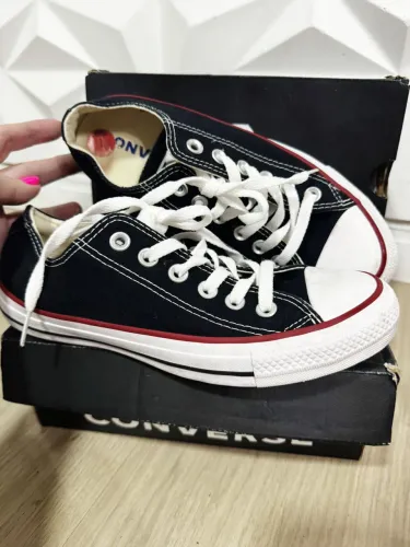 Converse Chuck Taylor All Star Cano Baixo Preto TAM 35 