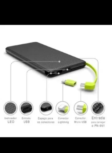 CARREGADOR PORTÁTIL POWER BANK UNIVERSAL 10.000MAH