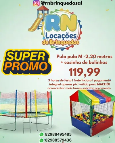 PROMOÇÃO- Aluguel de pula pula e piscina de bolinhas 