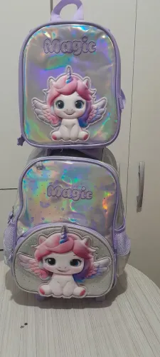 KIT MOCHILA ESCOLAR COM LANCHEIRA 