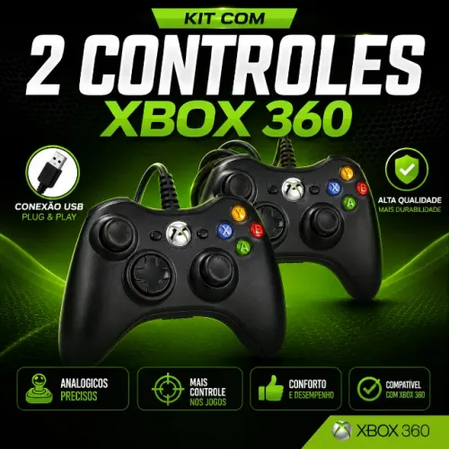 2 controle de xbox 360