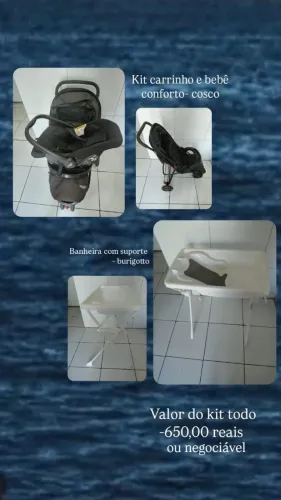 KIT INFANTIL CARRINHO/ BEBÊ CONFORTO/ BANHEIRA 