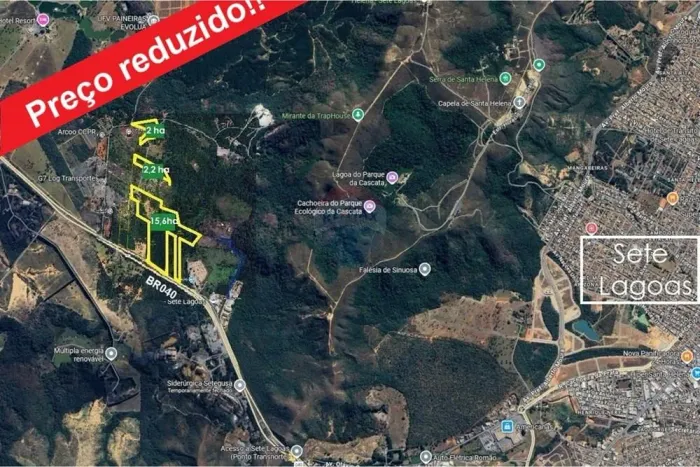 terreno próximo a Sete Lagoas, à beira da BR040, para indústria, serviços, atividade diver