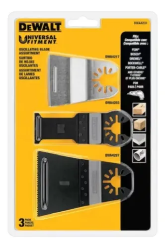 Kit Lâminas Multiferramenta Oscilante 3 Pç Dwa4231 Dewalt