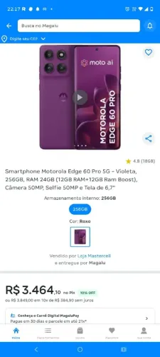 Celular moto Edge 60 pro