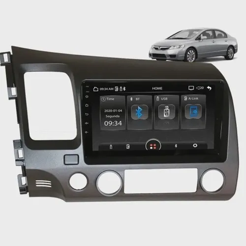 5676 - Central Multimidia Mp5 9 Polegadas + Moldura New Civic 2007 a 2011
