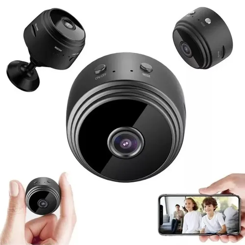 Mini Câmera Wifi Espia Com Visão Noturna com Gravador de Voz 