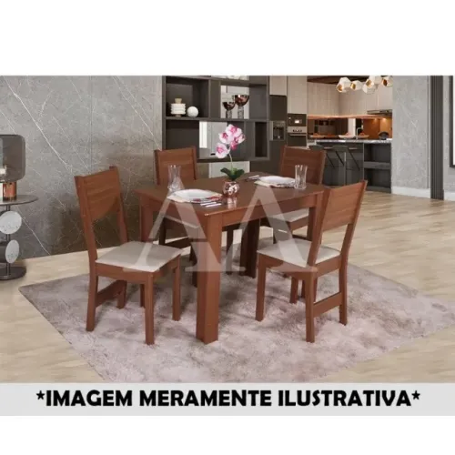  conjunto de mesa com 4 cadeiras tenho toda linha de moveis 