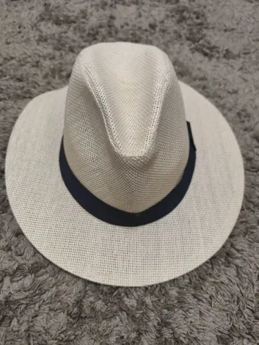 Chapéu Moda Panamá - Aba Média 7cm - Cor palha