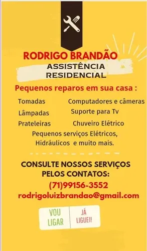 Faz Tudo, executo pequenos reparos e soluções para o lar.