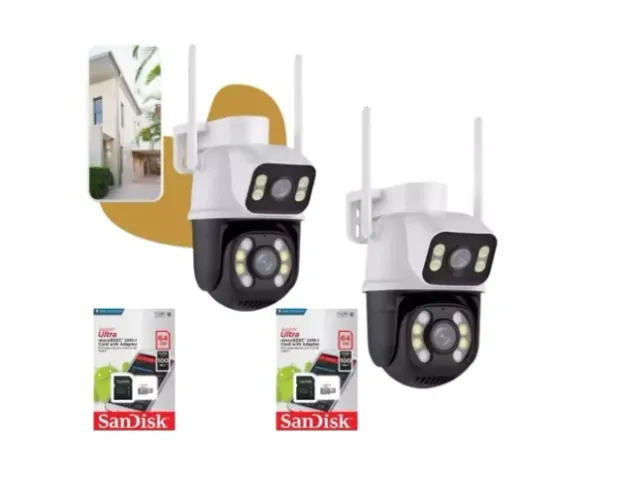 kit camera de segurança com cartão de memoria