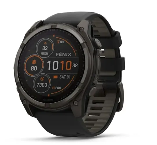 Relogio Garmin Fenix 8 - 51mm Saphira Solar Carbon Grey DLC Titanium 010-02907-10