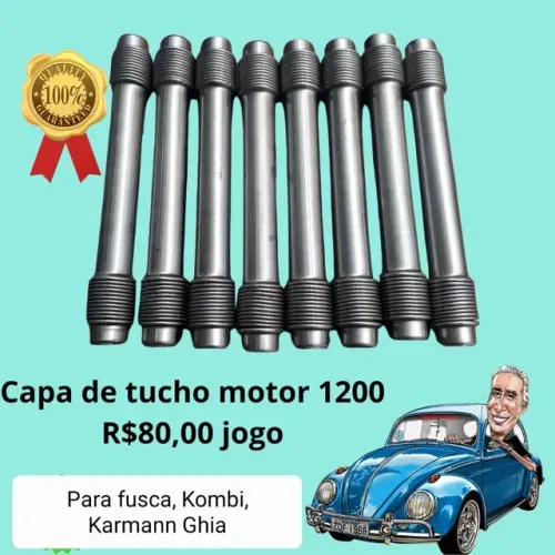 Capa de tucho motor 1200 Fusca, Kombi, Karmann ghia 