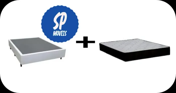 Colchão D23 + Base Box Casal - Conforto Completo para Suas Noites de Sono!