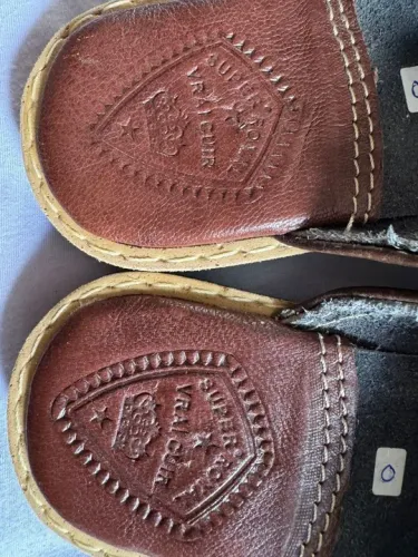 Chinelo marroquino de Couro - Masculino - Marrom - Tam: 39