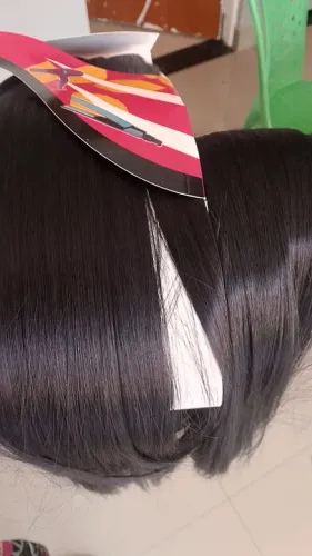 Mega hair de cabelo orgânico liso preto