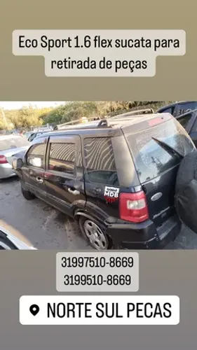 Eco Sport 1.6 sucata pra retirada de peças usadas