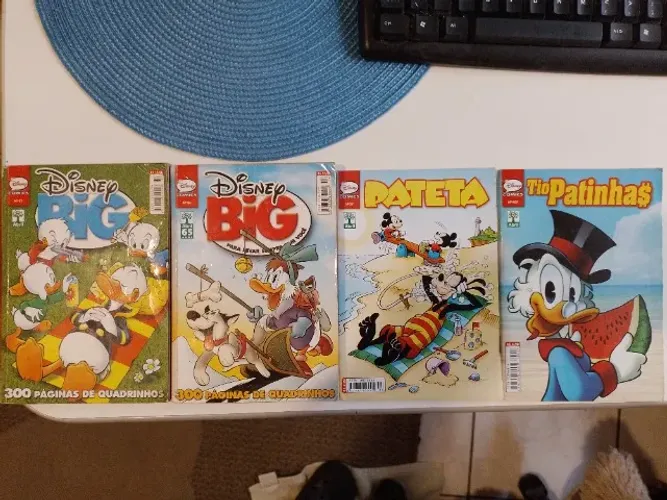 Gibis Mickey, Minnie, Zé carioca, Pato donald, Pateta, Tio patinhas e Disney Big 