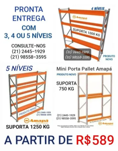 Mini Porta Pallet Amapá a partir R$589 (Pronta entrega)
