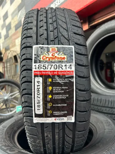 Pneu Remold 185/70R14 Crystone Qualidade