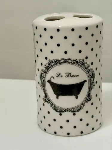 Porta escova de dentes em cerâmica 