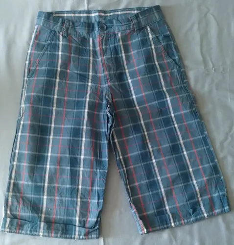 Bermuda xadrez juvenil Carinhoso