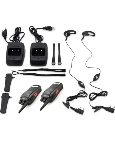 Kit par de rádio comunicador completo