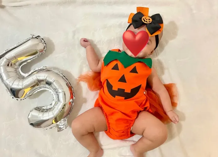 Fantasia abóbora halloween bebê  