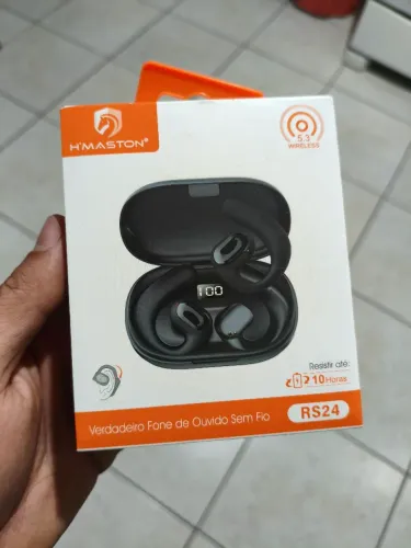 Fone Bluetooth H?Maston RS24 - Novo, Original, Bateria até 10h, Display Digital