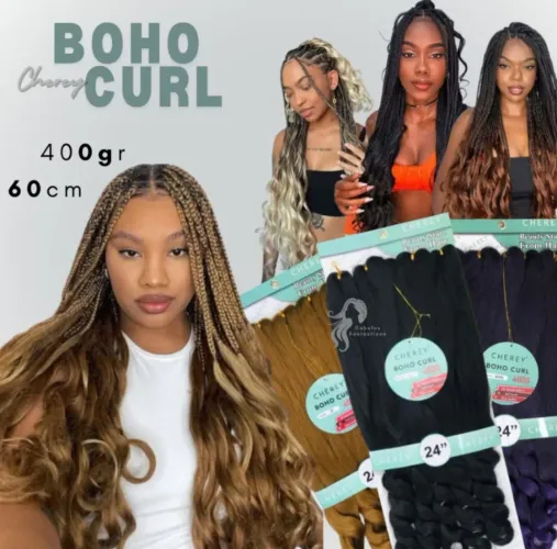 Cabelo Sintético Boho Curl 400gr 60cm