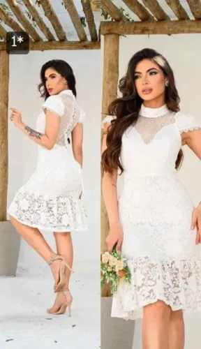 Vendo vestido branco noiva civil e batizado