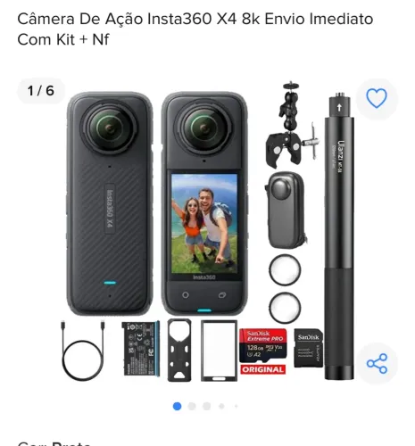 Insta360 X4 8K - Ação Imersiva com Kit Completo + NF