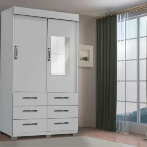 Guarda-Roupa com 2 portas de corre + Espelho l99m