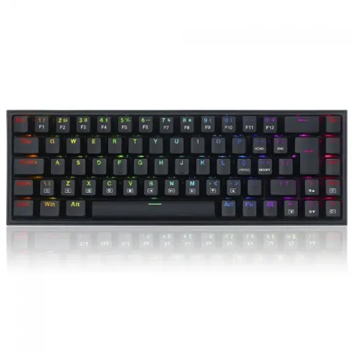 Teclado Mecânico 65% Redragon Castor Black RGB Switch Brown - K631-RGB (PT-BROWN) - WZetta