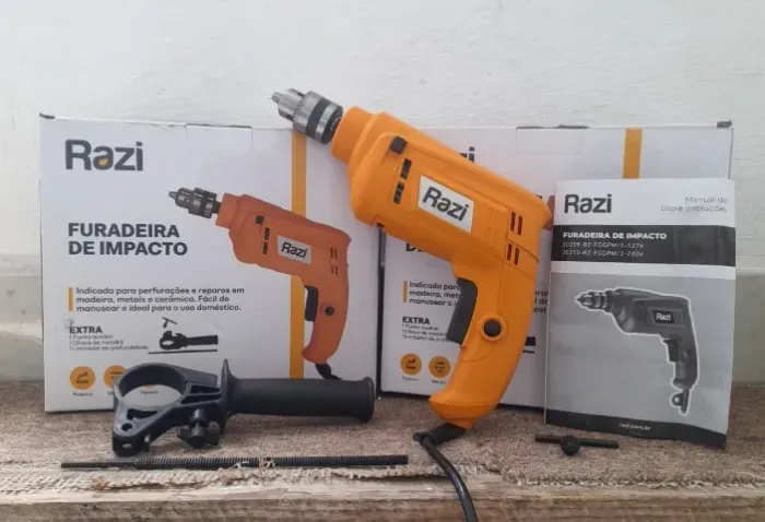 Furadeira de Impacto Profissional 500W 110V - Perfura Madeira,Metal e Concreto