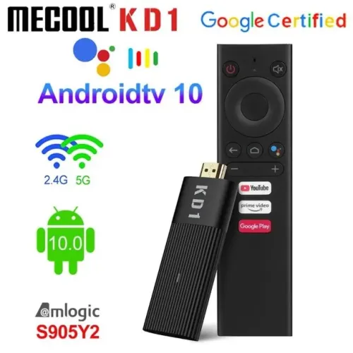 Mecool Kd1 Tv Stick/4k/Android Tv 10/Chromecast integrado/Comandos de Voz