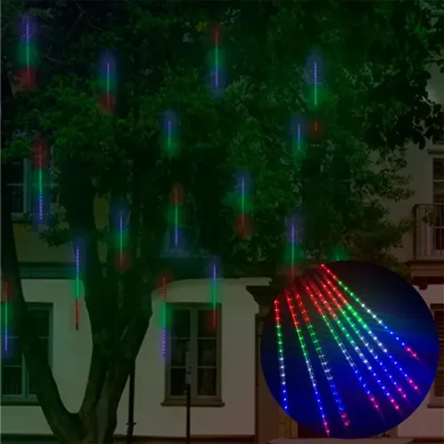 Chuva De Meteoros Cascata 45cm 8 Pçs 220V BQ