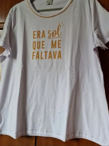 Camiseta branca 100% algodão. Nova. GG. Malwee