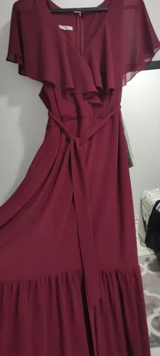 Vestido Longo Versala (bordô)