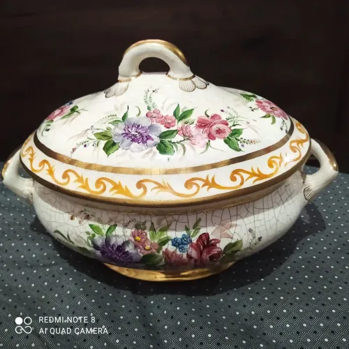 Sopeira estilo Luiz XIV 40 cm detalhe em Ouro