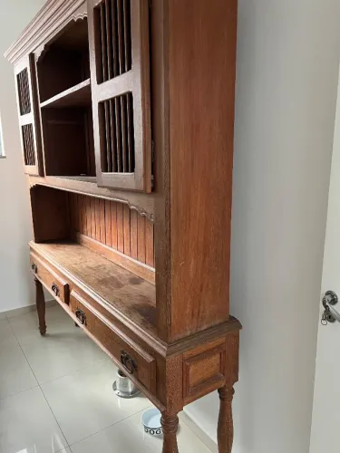 Estante bufê madeira de lei rara angelim pedra