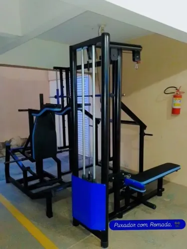 Puxador Superior Conjugado com Remada. 80kg nos ajustes dr niveis.