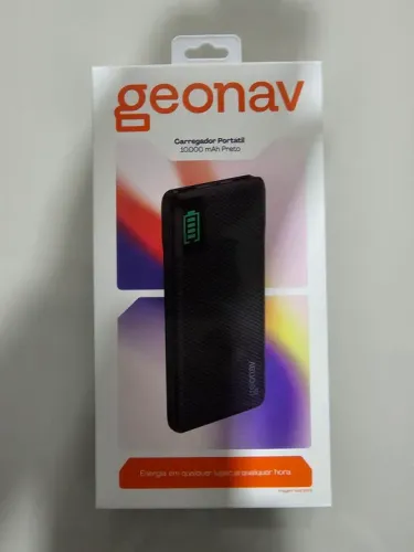 Carregador Portátil 10000 mAh preto Geonav