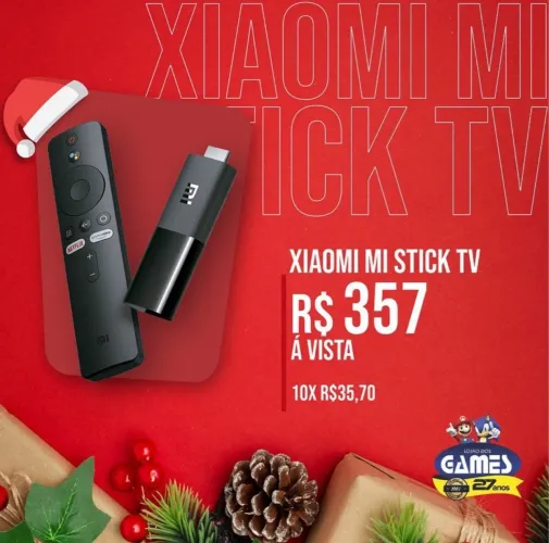 Xiaomi Mi Stick TV - R$357 à vista
