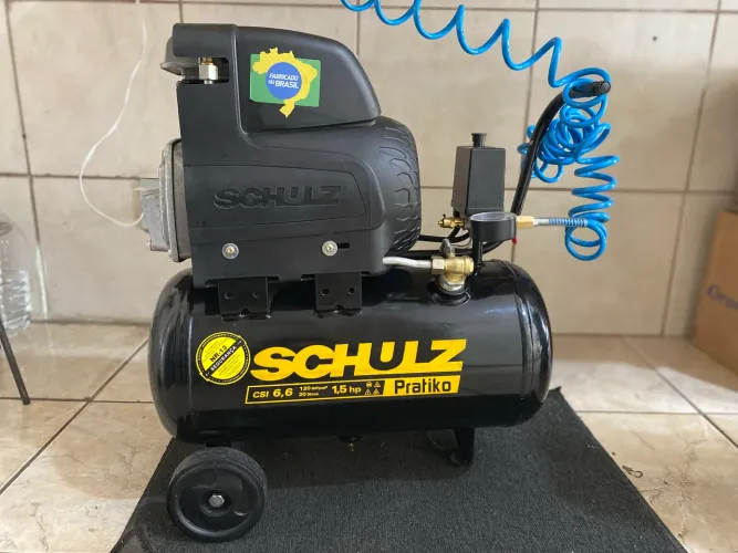 Compressor Schulz & Grampeador pneumático Rocama 