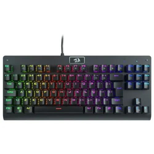 Teclado Mecânico Gamer Redragon Dark Avenger, Switch Azul, RGB, Preto, ABNT2