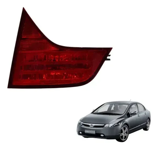 Lanterna Tampa Traseira Lado Direito Honda Civic 2008 Direito/passageiro Vermelho